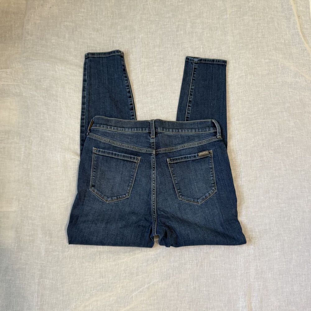 Womens High Rise Skinny Jeans Blue Stretch Denim Eddie Bauer Revival Size 10